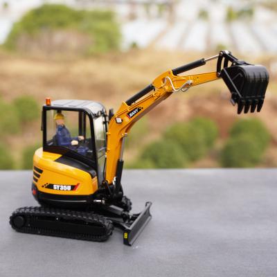  1:20 SANY SY35U-9 diecast simulation excavator alloy model alloy small hook engineering digger model for gift