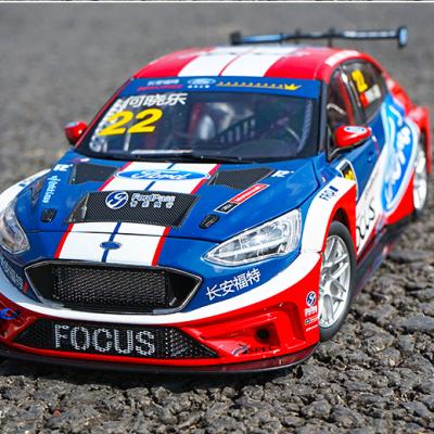 1:18 Ford Focus Racing car model 2019 CTCC field racing alloy simulation car model