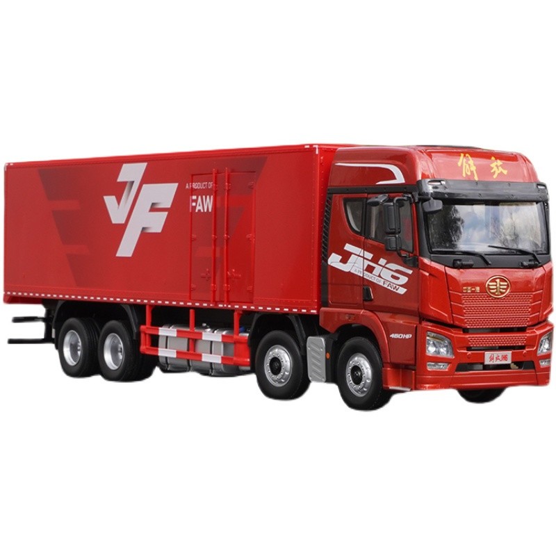 1:24 FAW Jiefang JH6 diecast container truck model JH6 van truck alloy model
